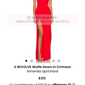 Amanda Uprichard Wolfe Gown in Crimson